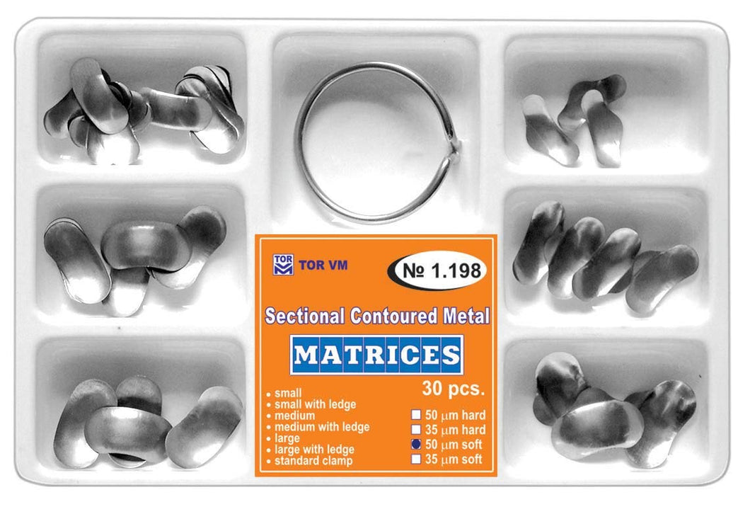 Dental Kit of Sectional Contoured Matrices Matrix 30 pcs/6 types