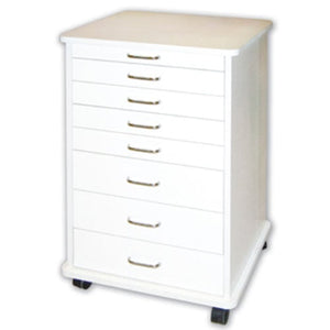 TPC Doctor's Mobile Cabinet - White. Dimensions: 21.5"W x 19"D x 32"H. Unit has 4 instrument