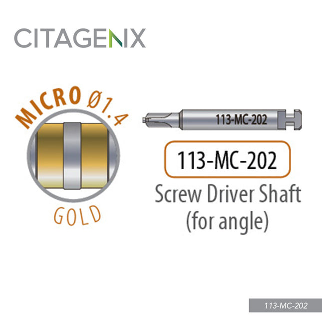 Micro Driver Shaft for Angle, 1 driver/Sachet 113-MC-202