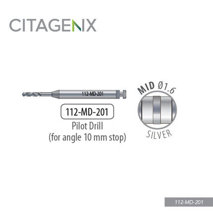 Mid Drill for Angle (10mm stop), 1 drill/Sachet 112-MD-201