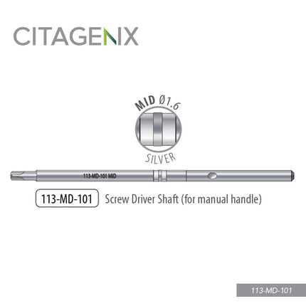 Mid Driver Shaft, 1 driver/Sachet 113-MD-101