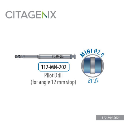 Mini Drill for Angle (12mm stop), 1 drill/Sachet 112-MN-202