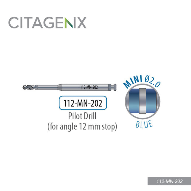 Mini Drill for Angle (12mm stop), 1 drill/Sachet 112-MN-202