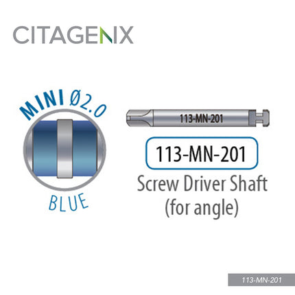 Mini Driver Shaft for Angle, 1 driver/Sachet 113-MN-201