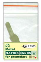 TOR VM Dental Metal Matrix Bands for Premolars Shape 3 (One Side Ledge) 12pcs – Professional Matrix System & Restorative Tool