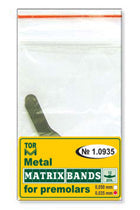 TOR VM Dental Metal Matrix Bands for Premolars Shape 5 (One Central Ledge) 12pcs – Professional Matrix System & Restorative Tool