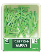 TOR VM Dental Wooden Wedges Thin Short (Green or White) 100pcs – Professional Matrix System & Restorative Tool