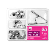 TOR VM Dental Kit of Saddle Contoured Metal Matrices 18pcs with Springclip – Professional Matrix System & Restorative Tool