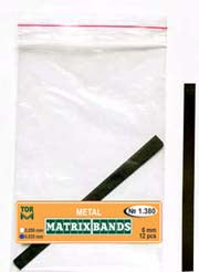 TOR VM Dental Rectangular Metal Matrix Bands 6 mm Wide 12pcs – Professional Matrix System & Restorative Tool