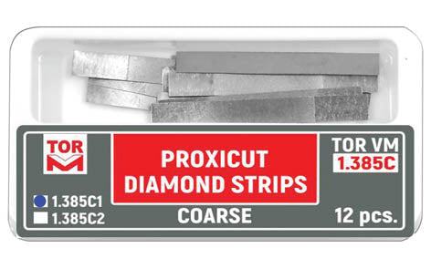 TOR VM Dental Proxicut Diamond Strips (coarse, for holder 1.369) 12pcs – Professional Matrix System & Restorative Tool