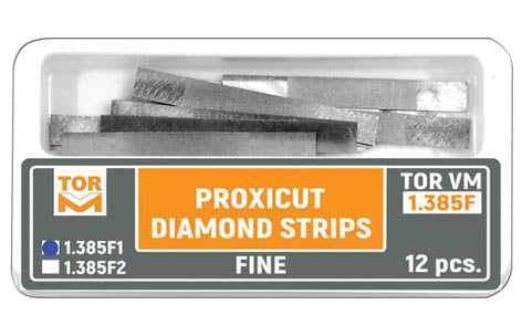 TOR VM Dental Proxicut Diamond Strips (Fine, for Holder 1.369) 12pcs – Professional Matrix System & Restorative Tool