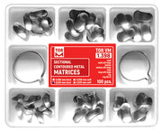 TOR VM Dental Set of Sectional Contoured Matrices 100pcs and Rings 2pcs – Professional Matrix System & Restorative Tool