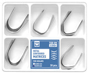 TOR VM Dental Metal Contoured Matrices for Molars 30pcs – Professional Matrix System & Restorative Tool