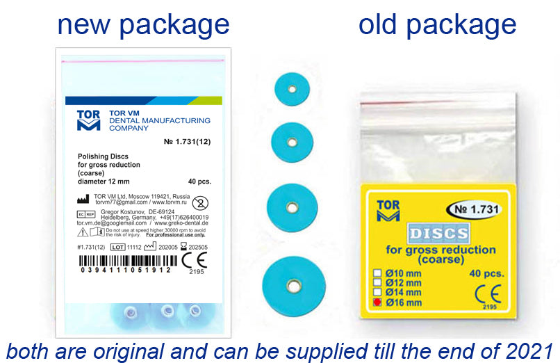 TOR VM Dental Coarse Discs for Gross Reduction with Metal Connector, 40pcs – Professional Matrix System & Restorative Tool