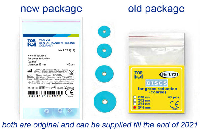 TOR VM Dental Coarse Discs for Gross Reduction with Metal Connector, 40pcs – Professional Matrix System & Restorative Tool
