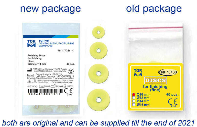 TOR VM Dental Fine Discs for Finishing with Metal Connector, 40pcs – Professional Matrix System & Restorative Tool