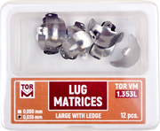 TOR VM Dental Lug Matrices Super Large with Ledge 12pcs – Professional Matrix System & Restorative Tool