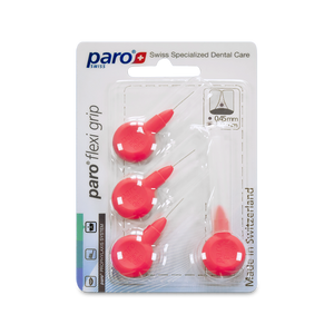 1073, paro® flexi grip, xxx-fine, red, cylindric, 1.9 mm, 4 pcs , interdental brush