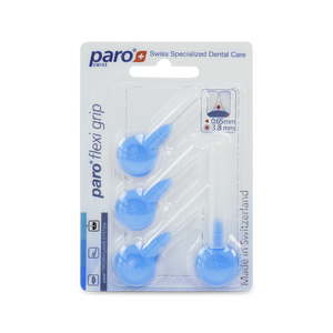 1082, paro® flexi grip, fine, light-blue, cylindric, 3.8 mm, 4 pcs, interdental brush