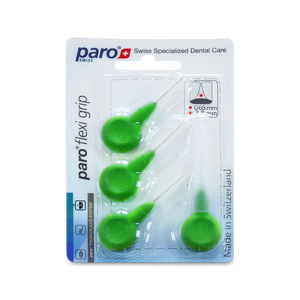 1083, paro® flexi grip, medium, light-green, conical, 3.0/8mm, 4 pcs , interdental brush