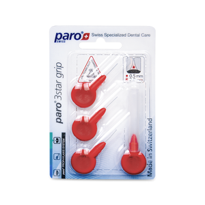 1091 paro® 3star grip – xxx-fi ne, red, triangular, 4 pcs.