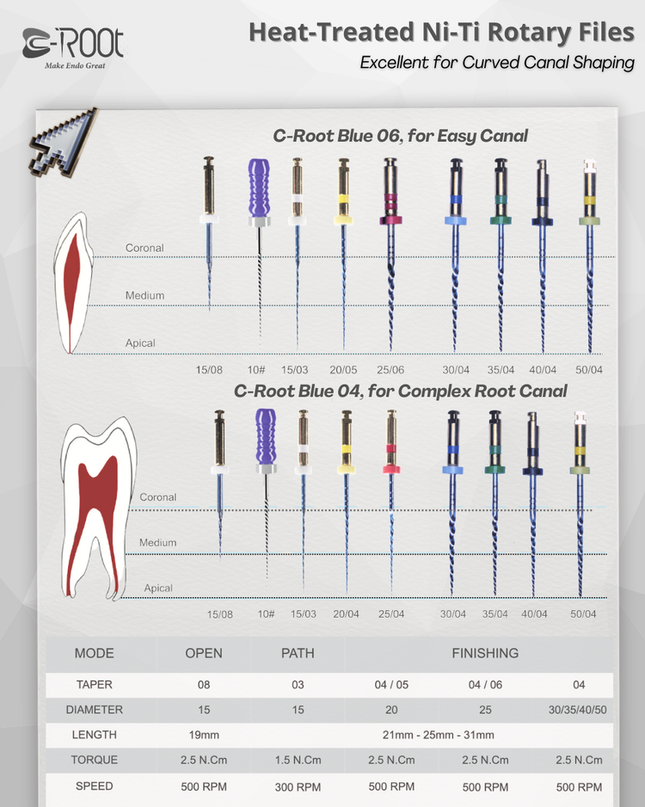 C-Root Heat-Treated Rotary Files