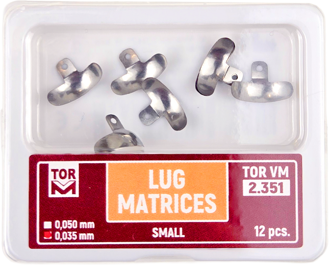TOR VM Dental Lug Matrices Small 12pcs – Professional Matrix System & Restorative Tool