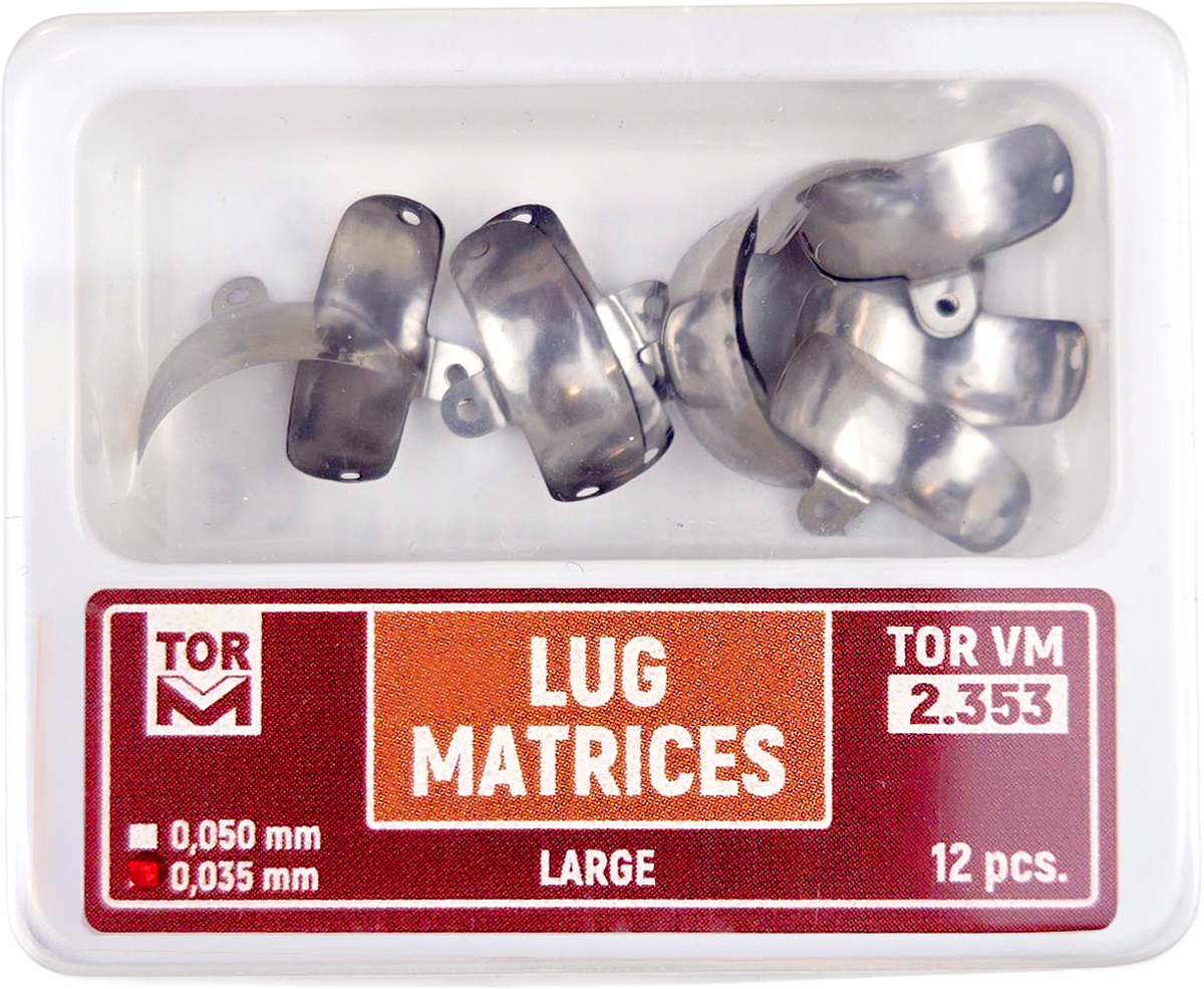 TOR VM Dental Lug Matrices Large 12pcs – Professional Matrix System & Restorative Tool