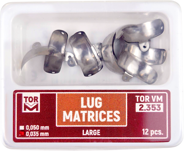 TOR VM Dental Lug Matrices Large 12pcs – Professional Matrix System & Restorative Tool