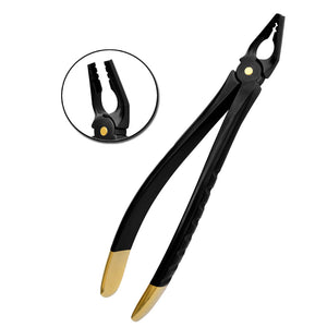 Deep Gripping Atraumatic Extraction Forceps, Upper PreMolars- BLACK &amp; GOLD Series