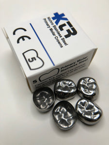 KTR Lower Right 2nd Molar Size 4 Stainless Steel BOX of 5 Crowns