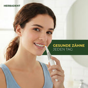 HERBADENT HER° Electric Interdental Toothbrush Set with LED Light, Mirror &amp; Herbal Gel