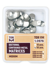 TOR VM Dental Medium Sectional Contoured Matrices 50pcs – Professional Matrix System & Restorative Tool