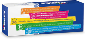 Kinder Karex Hydroxyapatite Toddler Toothpaste - 2.3 Ounce, Fluoride-Free and Safe for Accidental Swallowing