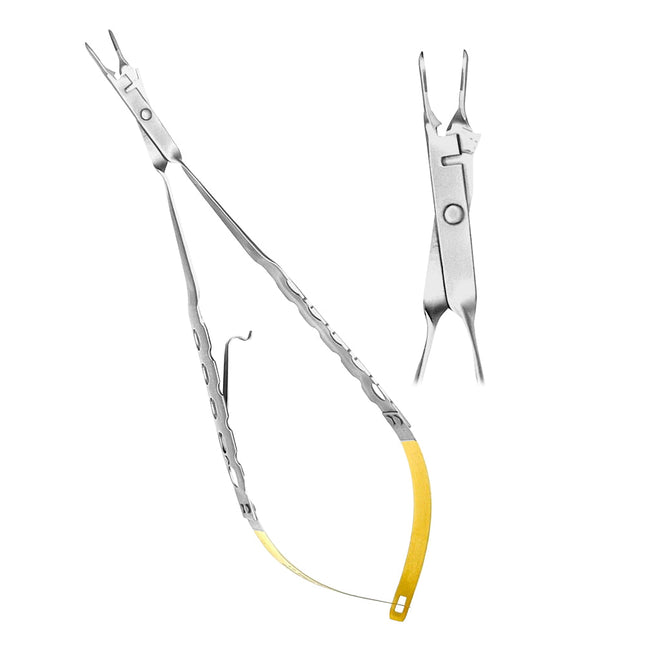 Micro Needle Holder Cutting Edge, Thumb-Lock, STR 18cm