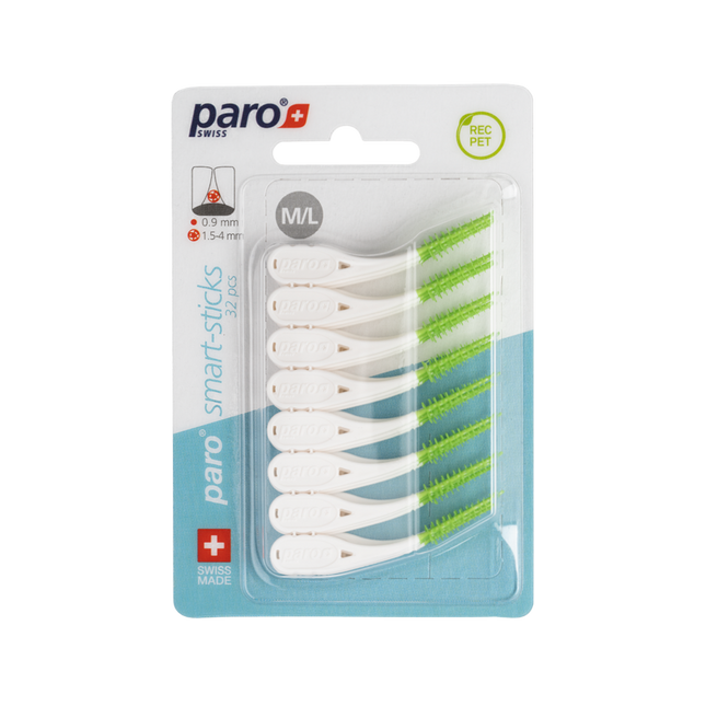 Paro® Smart-Sticks M/L, Light Green, ø 1.5/3.8 mm, 32 pcs