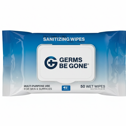 Germs Be Gone Antiseptic Sanitizing Wipes - 50 Sheets/Pack