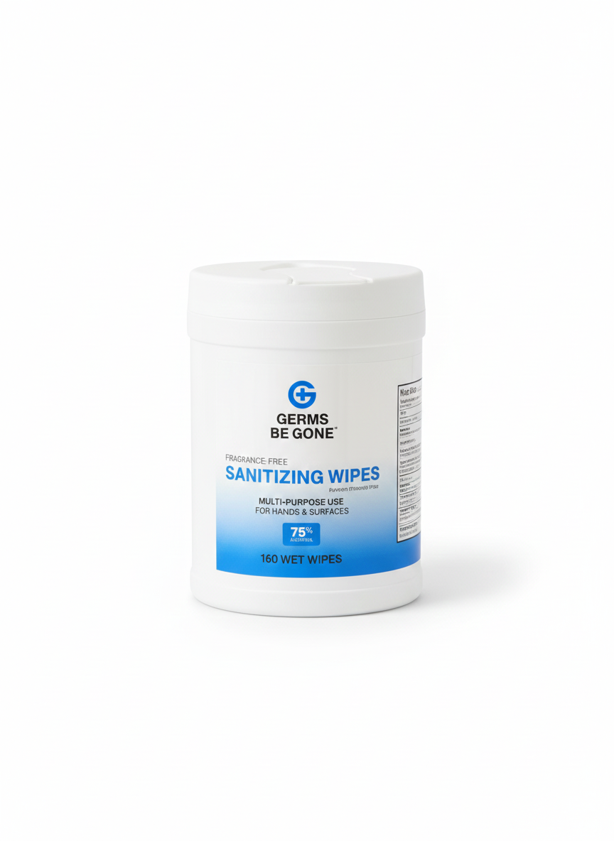 Germs Be Gone Antiseptic Sanitizing Wipes - 160 Count/Pack
