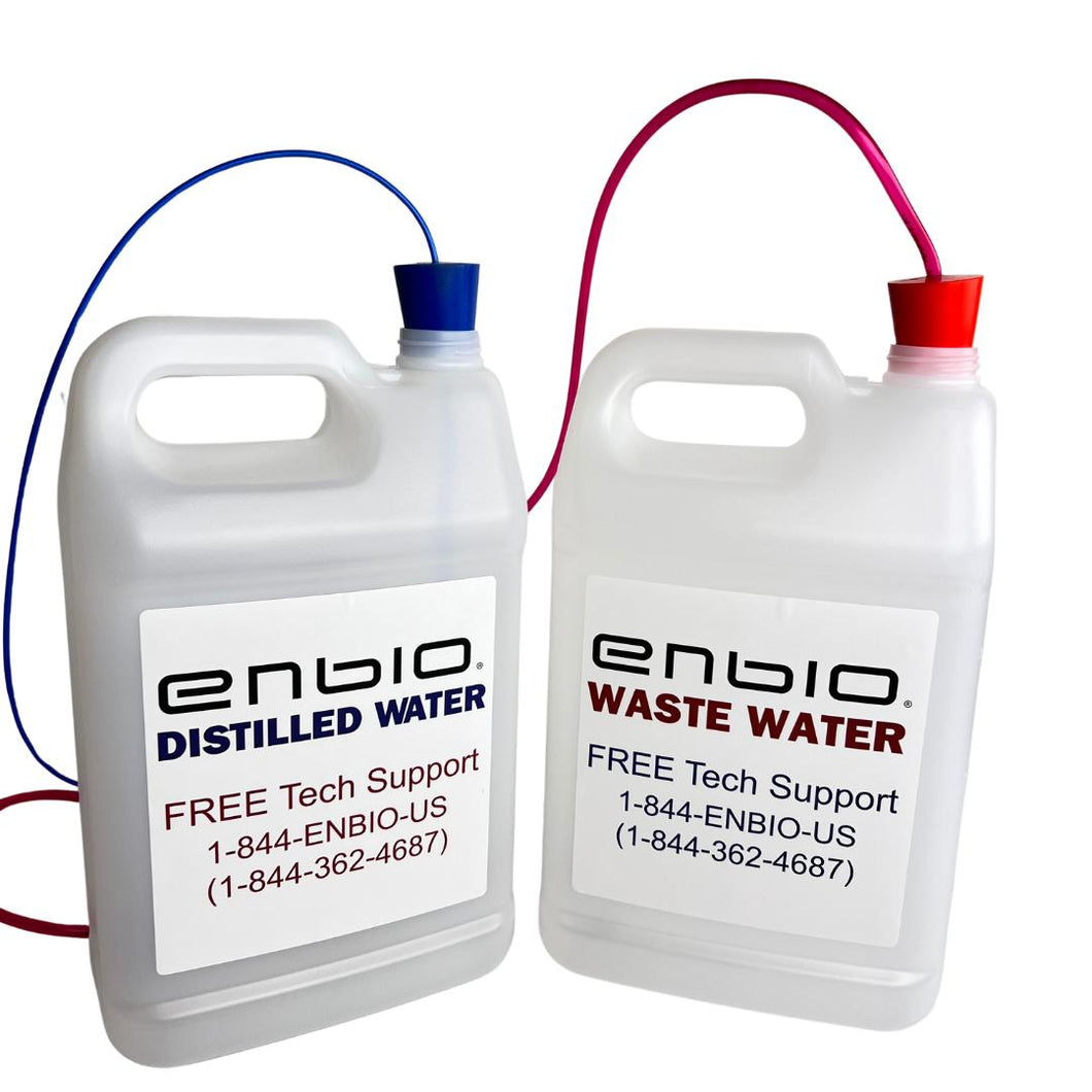 Enbio 1 gallon distilled water and 1 gallon waste water