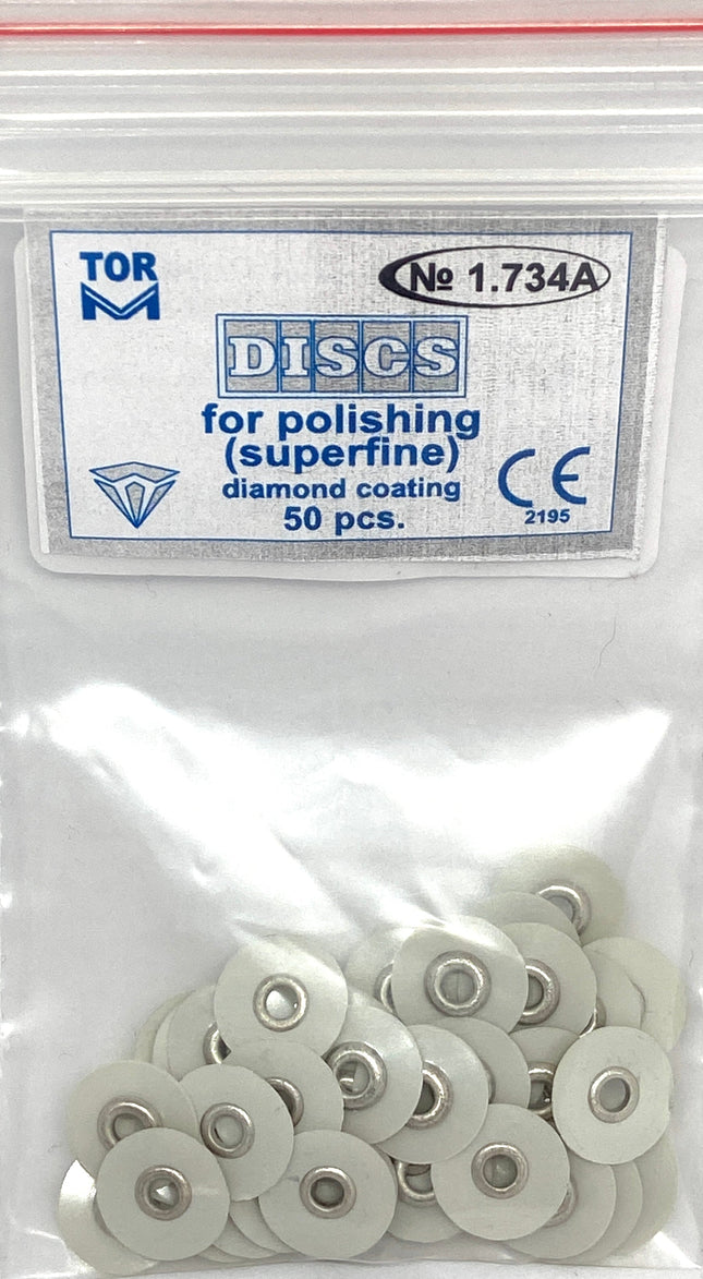 TOR VM Dental ARCHIVED Superfine Diamond Coating: Discs for Polishing , 50pcs – Professional Matrix System & Restorative Tool