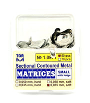 TOR VM Dental Small Sectional Contoured Matrices with Ledge 50pcs – Professional Matrix System & Restorative Tool