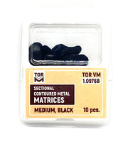 TOR VM Dental Medium Sectional Contoured Matrices Black 10pcs – Professional Matrix System & Restorative Tool