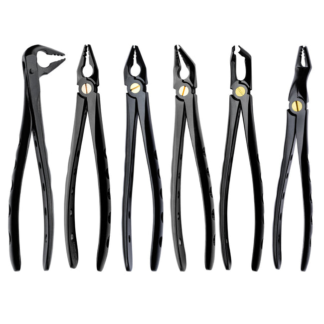 Deep Gripping Extracting Forceps Set of 6