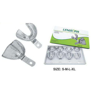 Impression Trays Edentulous Perforated Set of 8