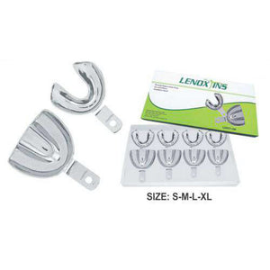 Impression Trays dentulous Non-perforated Set of 8