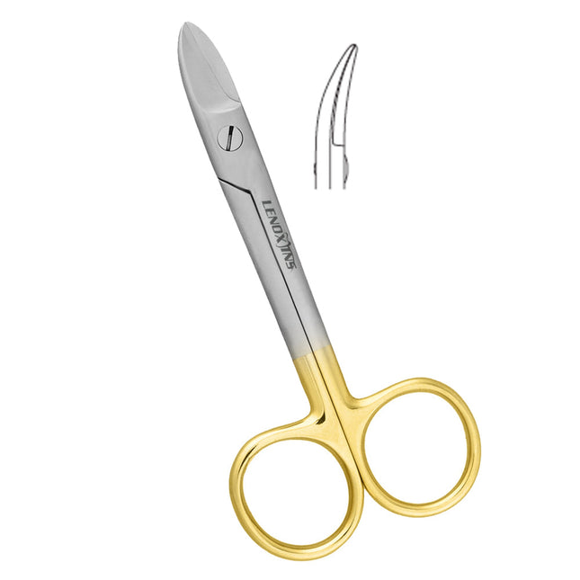 Crown Scissors  Beebee 110mm Saw edge, Curved TC