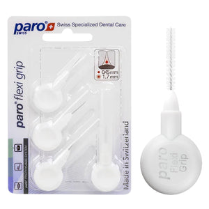 1072, paro® flexi grip, xxxx-fine, white, cylindric, 1.7 mm, 4 pcs , interdental brush