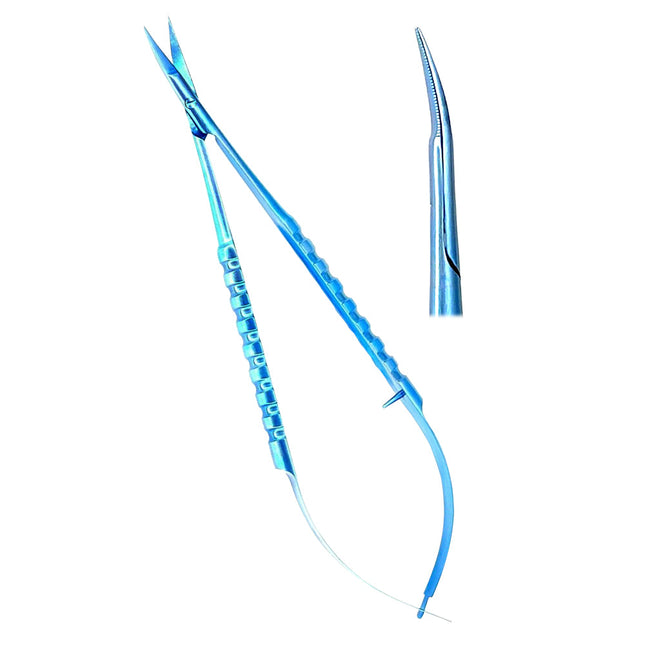 Micro Scissors Castroviejo 15cm Curved Titanium
