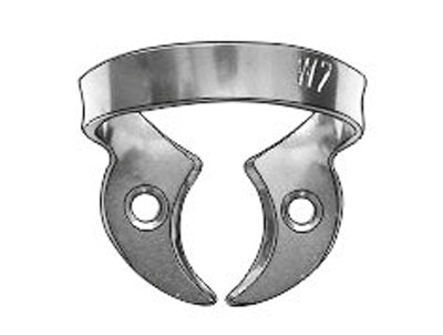 TOR VM Dental Clamp W7 (Wingless Clamp with Flat Horizontal "Jaws", for Large Molars with Pronounced Contour Height) – Professional Matrix System & Restorative Tool