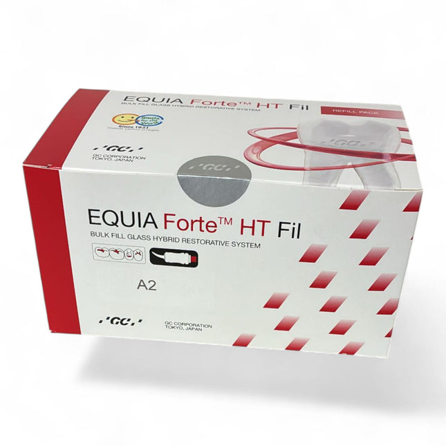Equia Forte HT Fil EXPORT PACKAGE - Shade A2 Refill: 50 Capsules. Glass hybrid